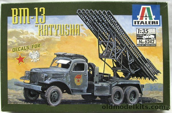 Italeri 1/35 Katyusha BM-13 Multi-Rocket Launcher with Crew of Three Soldiers  - Soviet Union or Polish Markings, 6242 plastic model kit